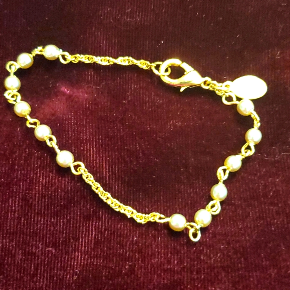 Nolan Miller Gold Pearl Bracelet